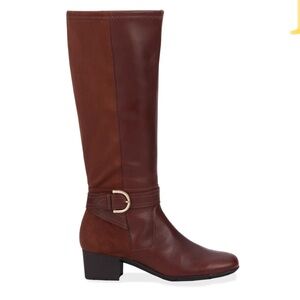 Ros Hommerson Max Brown Knee-High Women's leather suede Boots 12 Wide W